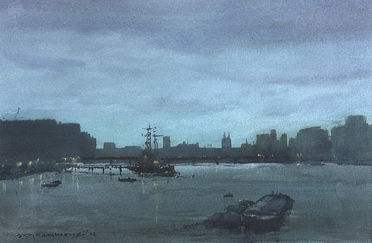 Evening in the Upper Pool &ndash; Thames