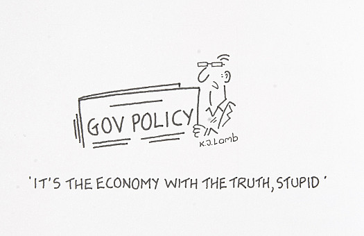 It's the economy with the truth, stupid