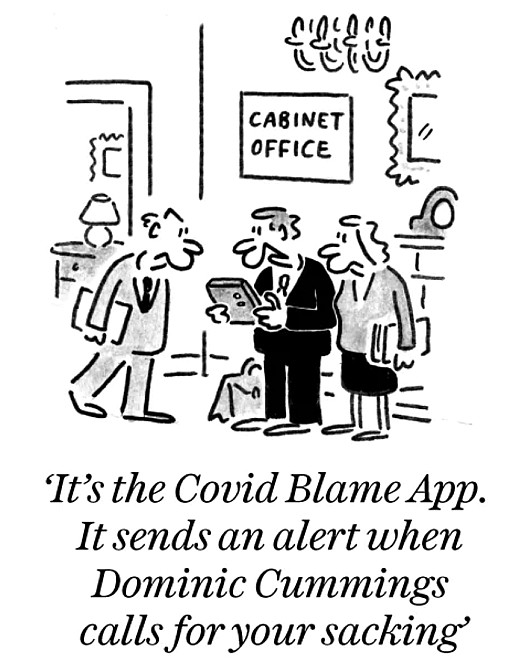 It's the Covid Blame App. It sends an alert when Dominic Cummings calls for your sacking