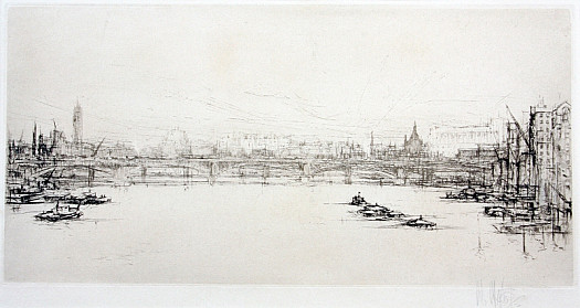 The Thames &ndash;&nbsp;from Southwark Bridge Looking East