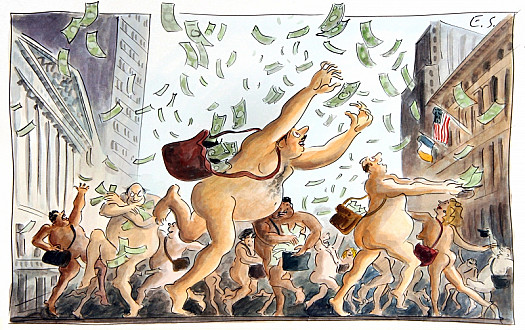 Raining Dollar Bills On Fifth Avenue