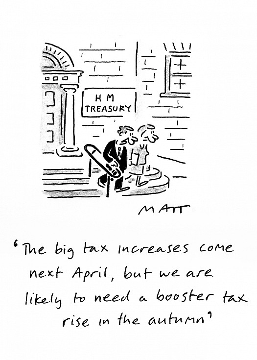 The big tax increases come next April, but we are likely to need a booster tax rise in the autumn