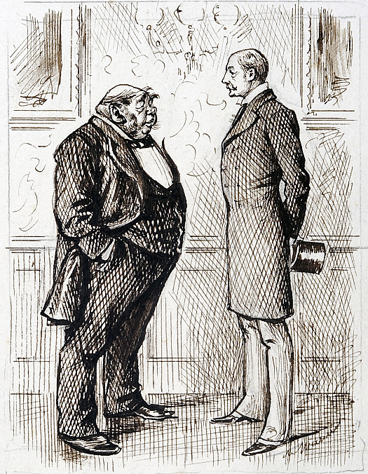 Typical Modern DevelopmentsAlderman Brownjones Senior explains to his son, Alderman Brownjones Junior, that there is a lamentable falling-off since his day, in the breed of Alderman-Sheriffs &ndash; not only in style and bearing, but even in 'happetite'!