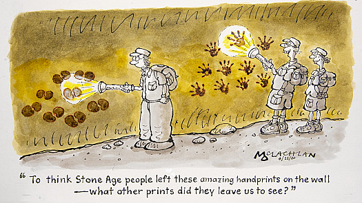 To think Stone Age people left these amazing handprints on the wall - what other prints did they leave us to see?
