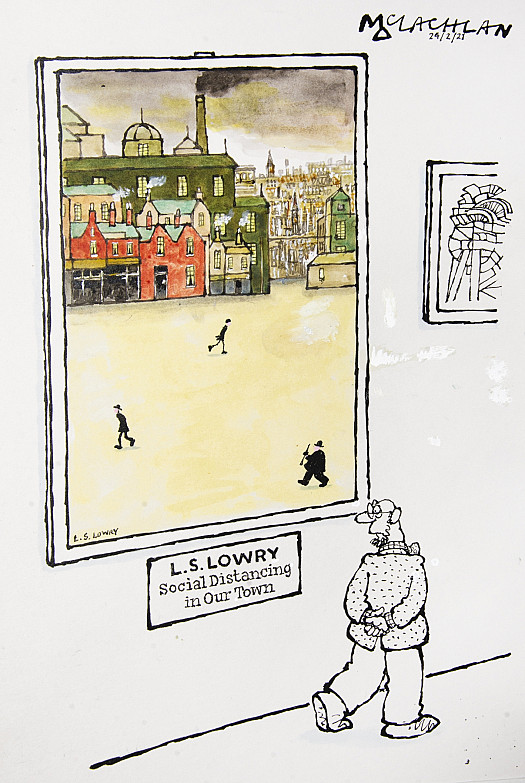 L.S. LowrySocial Distancing in Our Town