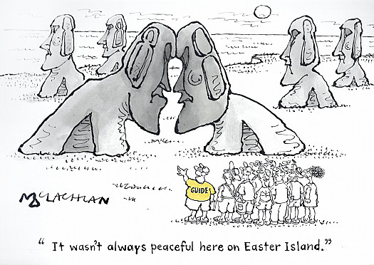 &quot;It wasn't always peaceful here on Easter Island&quot;