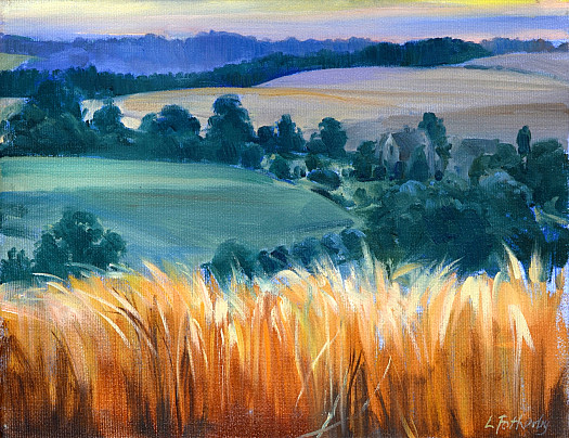 Evening Light on Wheat, Snowshill
