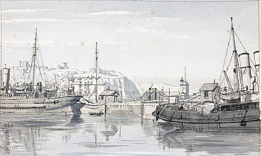 Dover Harbour, with the Castle Beyond