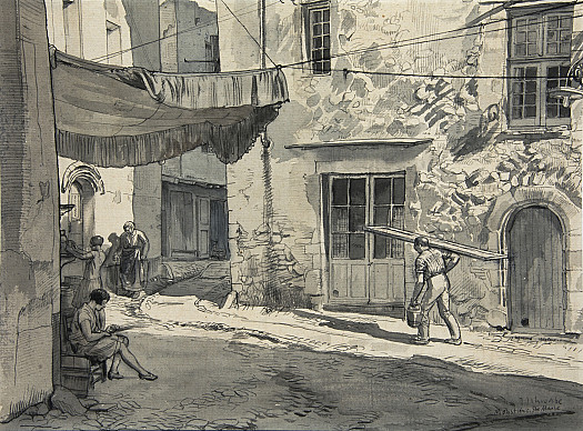 Figures on a Street in Moustiers-Sainte-Marie, France