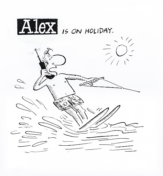 Alex is on holiday