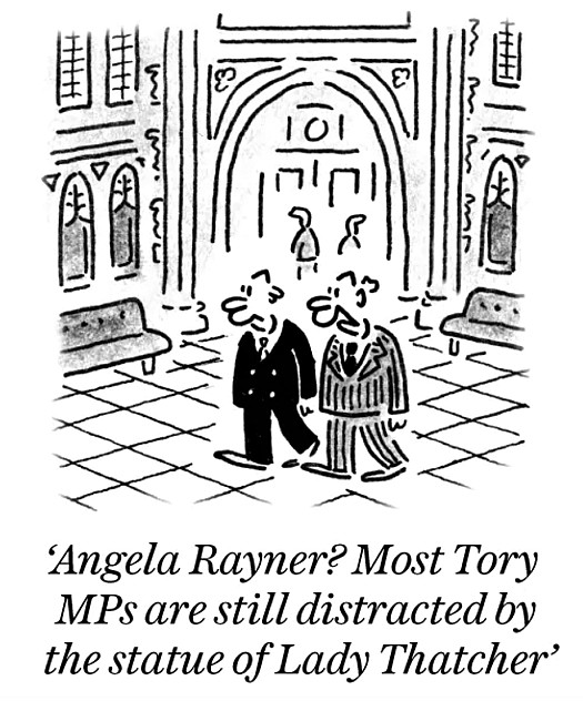 Angela Rayner? Most Tory MPs are still distracted by the statue of Lady Thatcher