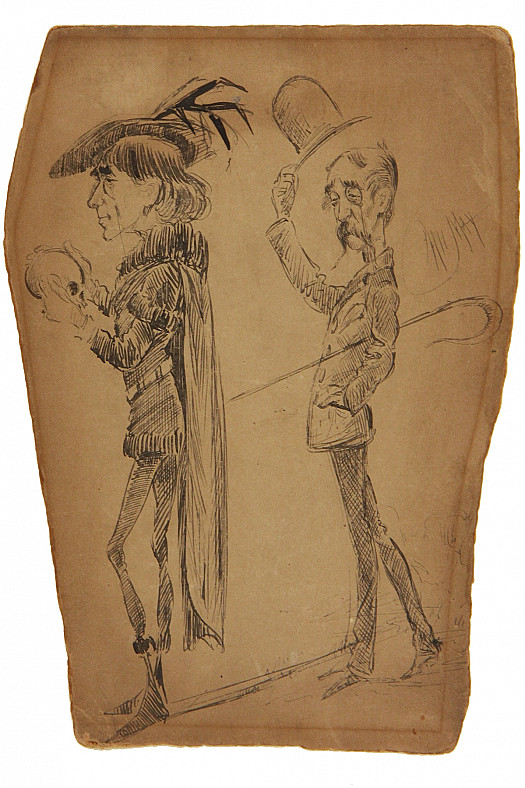 Henry Irving as Hamlet and Edward Sothern as Lord Dundreary