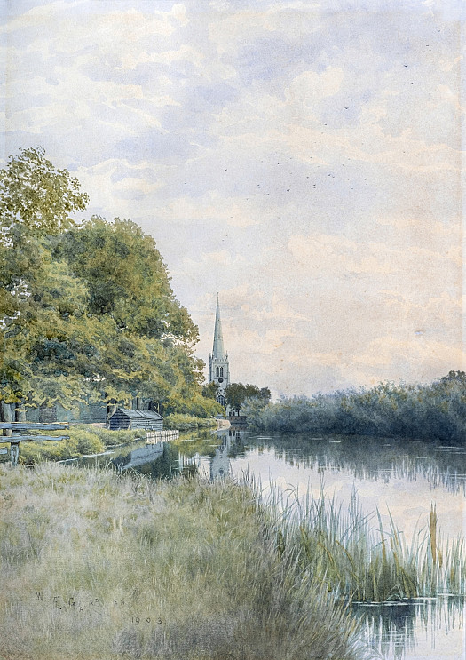 St Margaret's Church from the Towpath, Hemingford Abbots