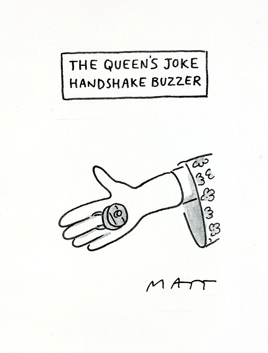 The Queen's Joke Handshake Buzzer