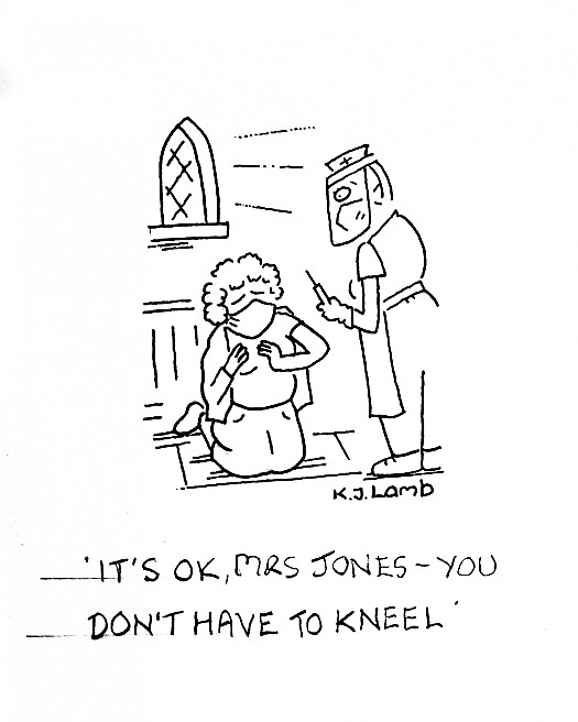 It's OK, Mrs Jones - you don't have to kneel