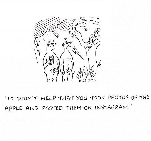 It didn't help that you took photos of the apple and posted them on instagram