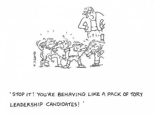 Stop it! You're behaving like a pack of Tory leadership candidates!