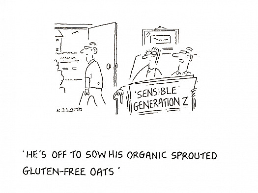 He's off to sow his organic sprouted gluten-free oats
