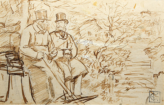 A Misconception Passenger: 'And whose house is that on the top of the hill there?'Driver of the 'Red Lion' Bus: 'O, that's Mr Umberbrown's, Sir. He's what they call a RA.'Passenger (Amateur Artist): 'O, indeed! Ah! a Magnificent Painter! You must be rather proud of such a great man living amongst you down here!'Driver: 'Great Man, Sir? Lor 'Bless yer, Sir, not a bit of It! Why, they only keeps one man servant, and he don't sleep in the 'ouse!!!'