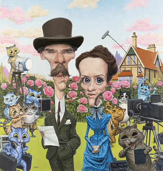 Benedict Cumberbatch and Clare Foy in 'The Electrical Life of Louis Wain'