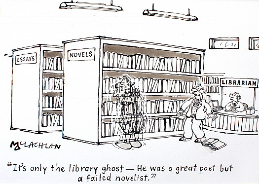 It's only the Library Ghost - He Was a Great Poet but a Failed Novelist