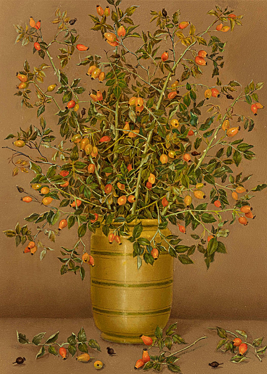 Rosehips in Cortonese Vase