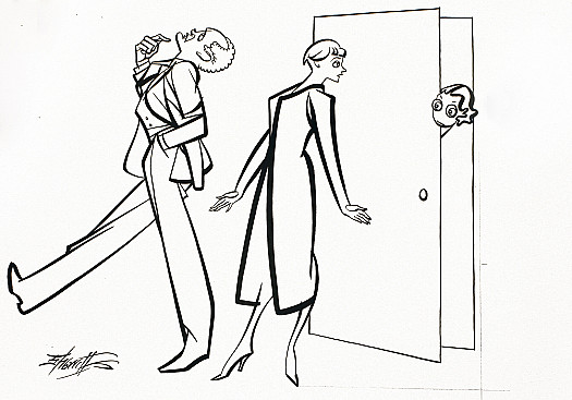 Our Pages Are Decorated with Four Sketches of 'Call It a Day', the New C L Anthony (Dodie Smith Play At the Globe under the All-In Title of 'the Ever-Open Door'. This, the First, Depicts Roger Hilton (Owen Nares) Becoming Deeply Interested In Nothing At All When His Secretary (Ann Wilton) Interrupts a Very Promising Tete-a Tete with Beatrice Gwynne (Valerie Taylor)