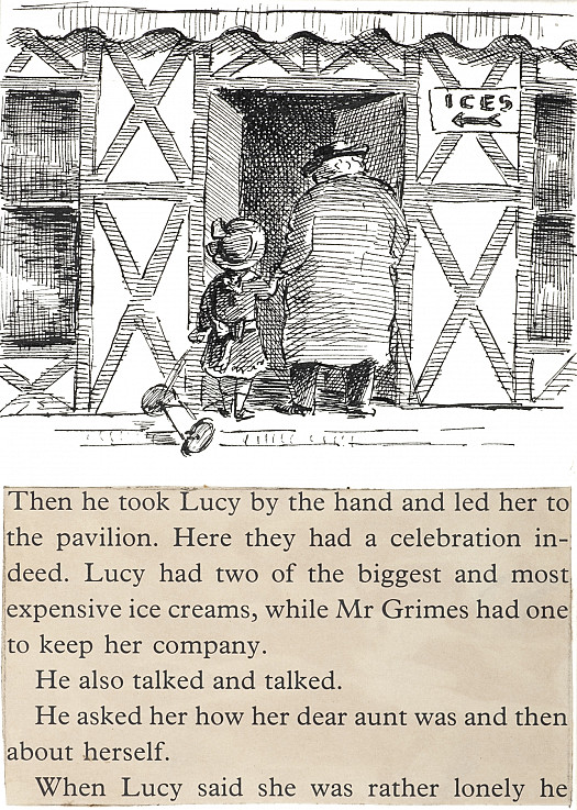 He took Lucy by the hand and led her to the pavilion