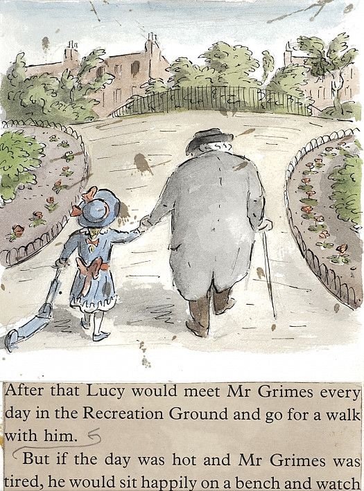 Lucy would meet Mr Grimes every day in the Recreation Ground and go for a walk with him