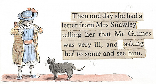 Then one day she had a letter from Mrs Smawley telling her that Mr grimes was very ill, and asking her to come and see him