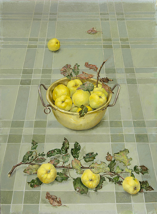 Quinces In Brass Bowl