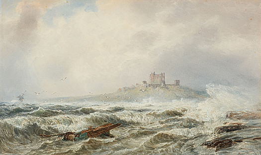 Banburgh Castle, Stormy Sea