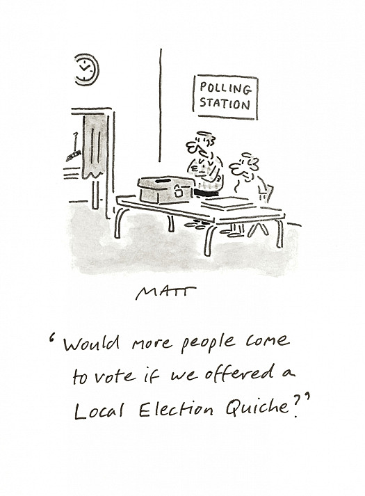 Would more people come to vote if we offered a Local Election Quiche?