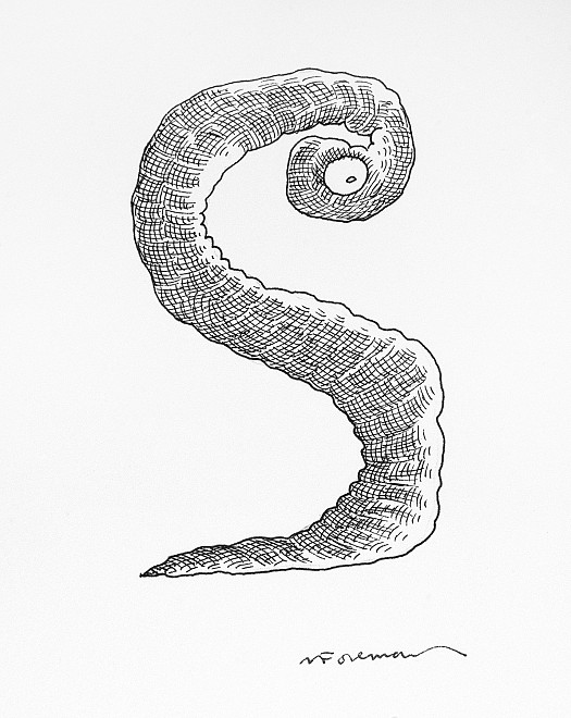 A Long Curvy Serpent Standing Up On Its Tail