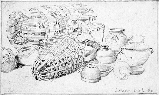 Still Life of Baskets and Pots