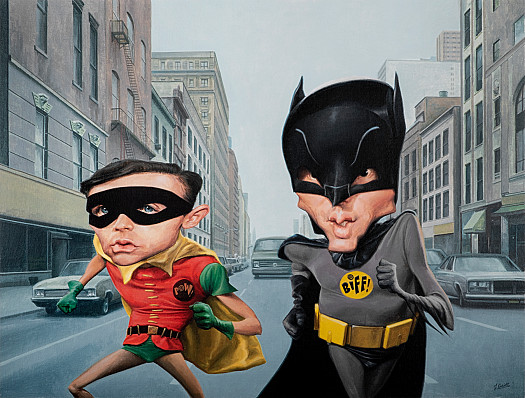 Adam West and Burt Ward asBatman and Robin
