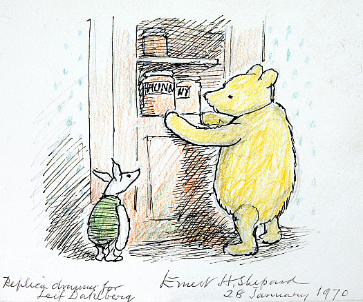 Winnie the Pooh reaching for Honey