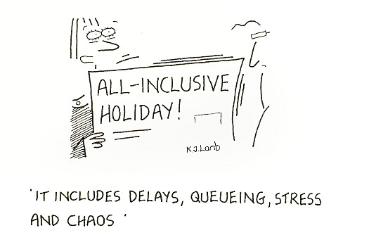 It includes delays, queueing, stress and chaos
