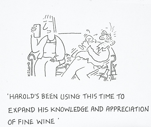 Harold's been using this time to expand his knowledge and appreciation of fine wine