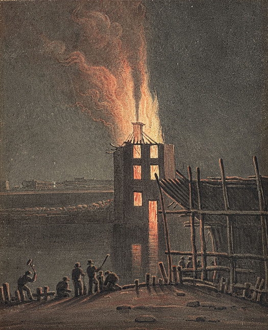 Burning of a house near the DocksBristol Riots