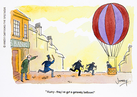 Hurry - they've got a getaway balloon!
