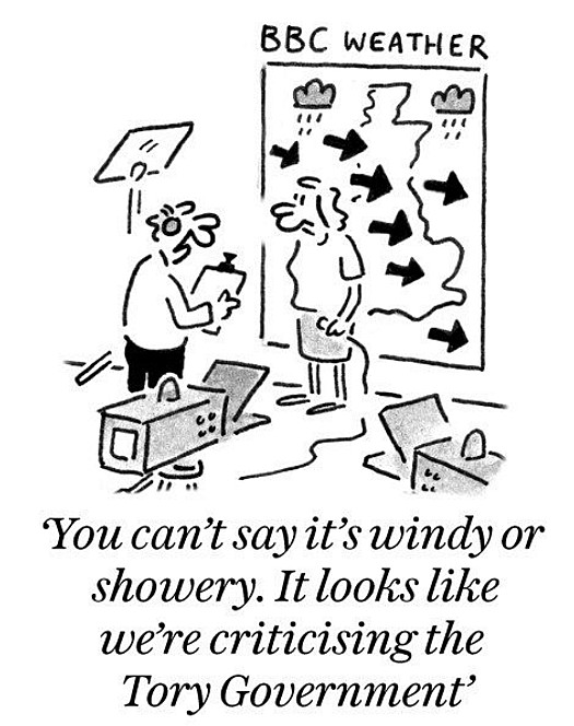 You can't say it's windy or showery. It looks like we're criticising the Tory Government