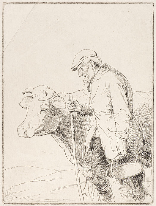 Farmer with Cow, C1919