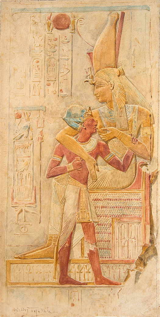 Isis Suckling Seti I, Abydos