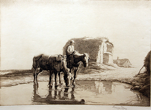 Drinking at the Pond II, C1920
