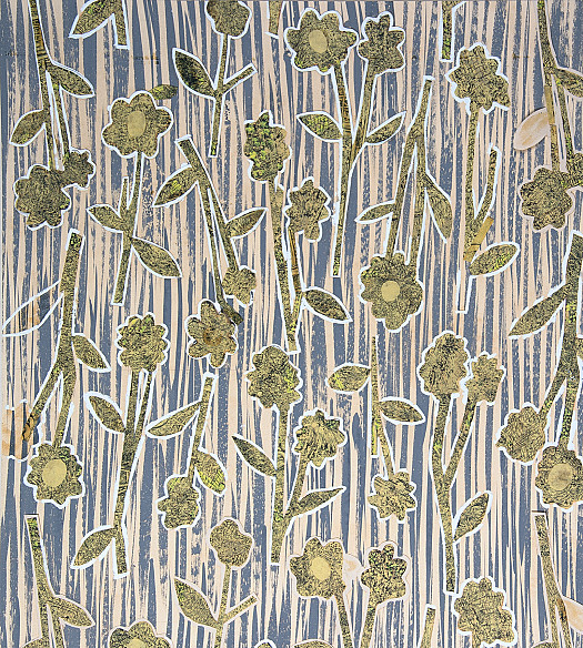 Textile Design: Flowers and Grass