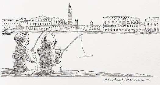 Fishing in Venice Lagoon