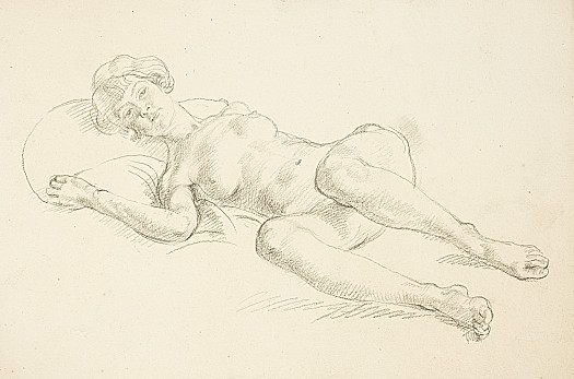 Reclining Nude on a Pillow