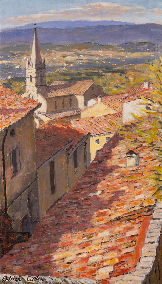 Rooftops and Church, Bonnieux, Provence