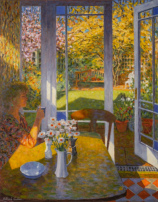 French Windows, Morning Coffee, Spring